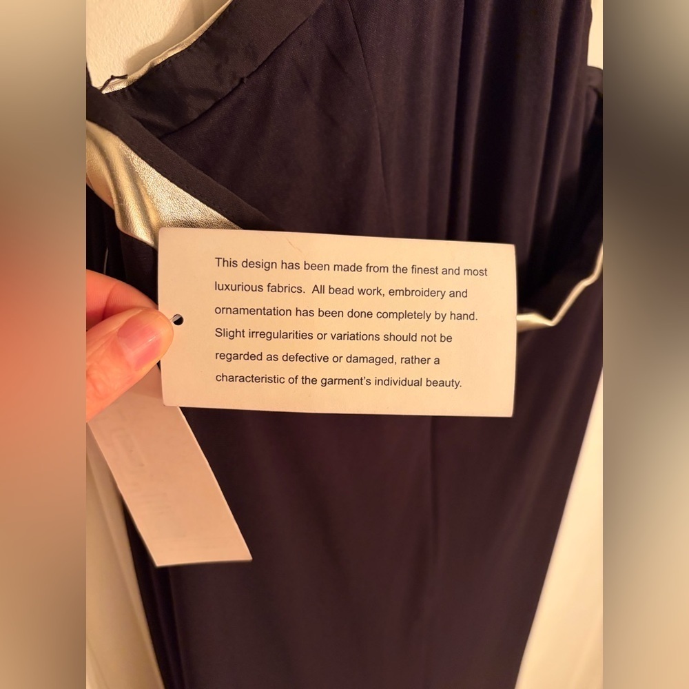 Vintage Aidan Mattox Black Cut-Out, Backless Jersey Gown!! NWT — Size 6 - Picture 8 of 13